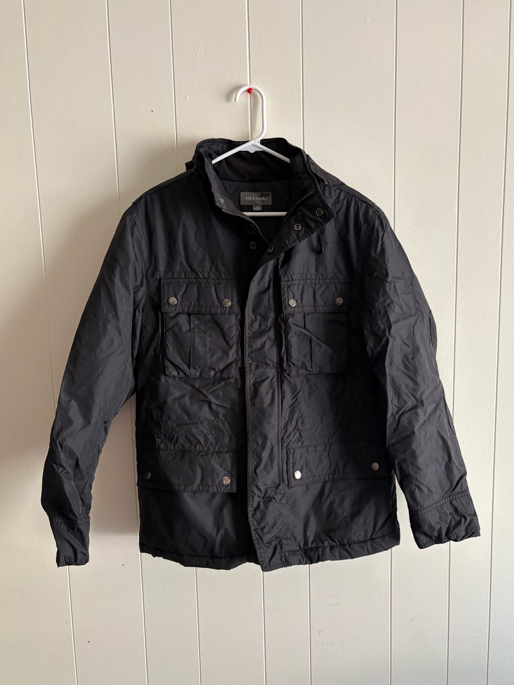Merona Black Men's Military Field Jacket